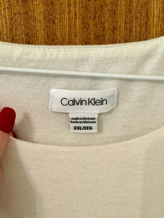 Calvin Klein Performance Women’s Long-Sleeve Crewneck Top - Pale Pink - Picture 2 of 2